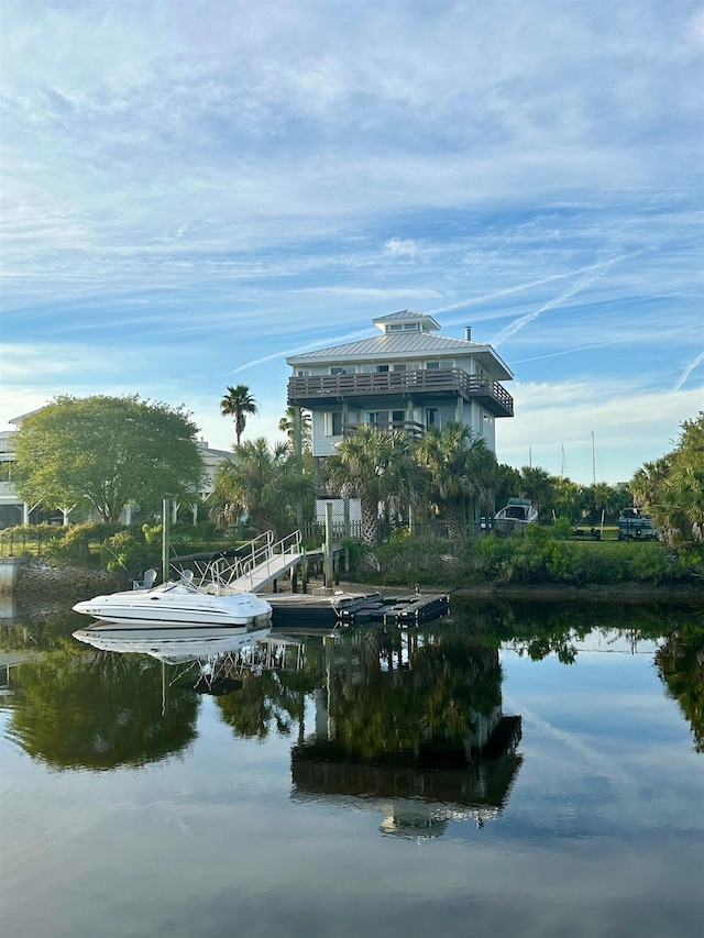 71 Royster Dr, Crawfordville, FL 32327 - water view with a boat dock