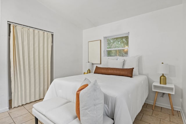 view of tiled bedroom