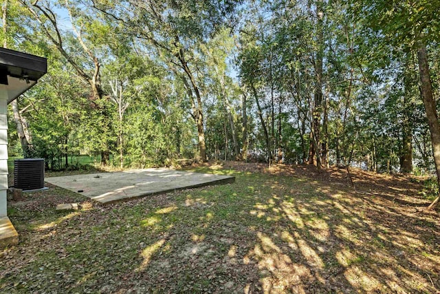 view of yard with a patio area and cooling unit