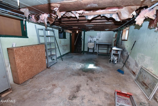 view of basement