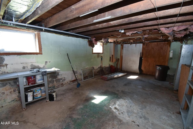 view of basement