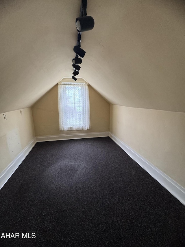 607 N N 8th Ave, Altoona, PA 16601 - additional living space featuring dark carpet and vaulted ceiling