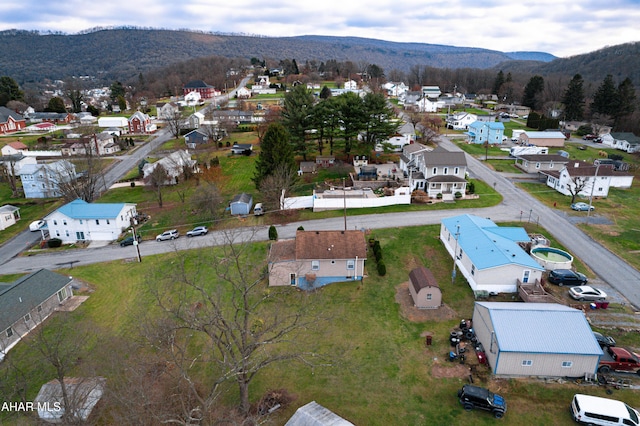 aerial view featuring a mountain view