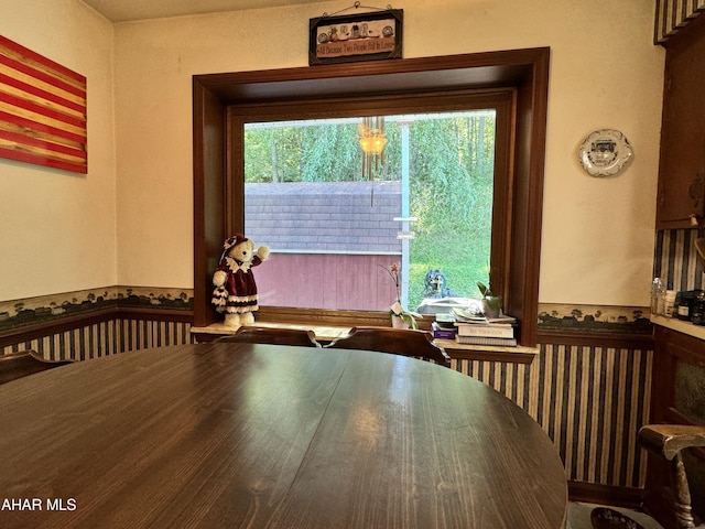 view of dining room