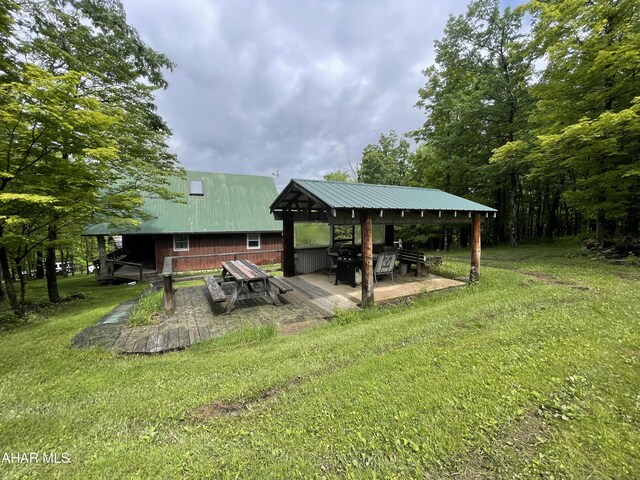 849-853 Fairview Rd, Howard, PA 16841 - view of green lawn featuring a gazebo and a patio