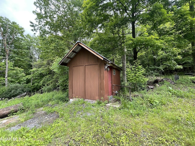 849-853 Fairview Rd, Howard, PA 16841 - view of shed with a view of trees