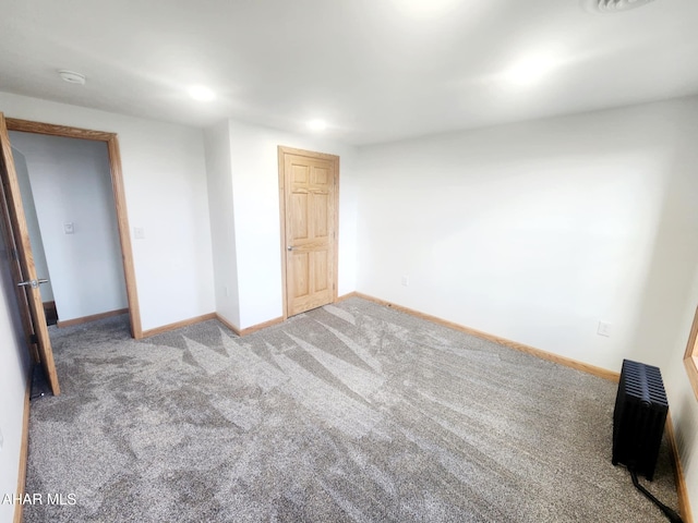 3100 Oak Ave, Altoona, PA 16601 - unfurnished bedroom featuring carpet flooring, radiator, recessed lighting, and baseboards