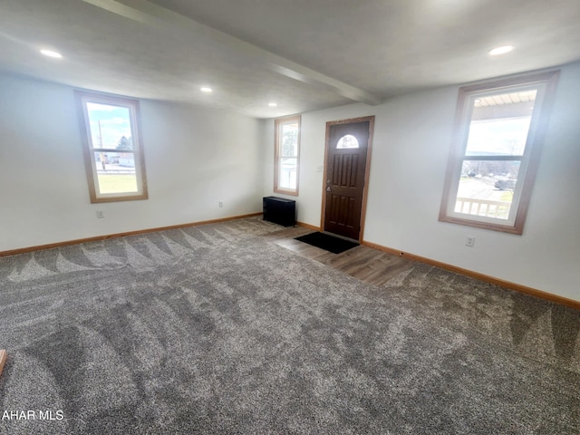 3100 Oak Ave, Altoona, PA 16601 - entrance foyer featuring carpet floors, baseboards, and a healthy amount of sunlight