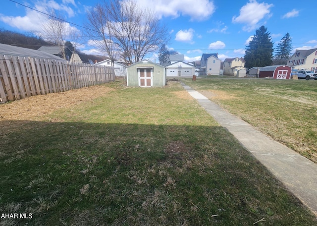 3100 Oak Ave, Altoona, PA 16601 - view of yard featuring a fenced backyard, a residential view, an outbuilding, and a storage unit