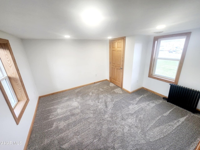3100 Oak Ave, Altoona, PA 16601 - carpeted spare room with radiator, visible vents, and baseboards