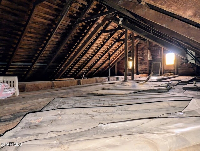 view of attic