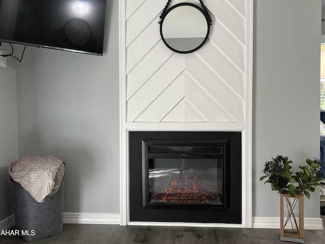 215 E Valley Point Ln, Claysburg, PA 16625 - detailed view of wood finished floors and a glass covered fireplace