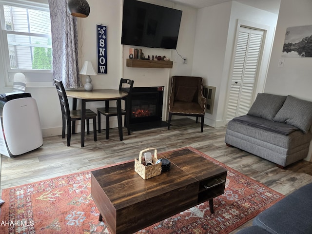 185 E Valley Point Ln, Claysburg, PA 16625 - living area with wood finished floors and a glass covered fireplace