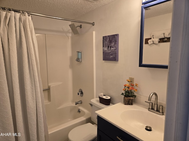 185 E Valley Point Ln, Claysburg, PA 16625 - bathroom featuring a textured ceiling, shower / bath combo, and vanity