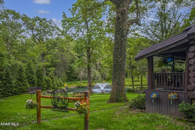 166 Mink Rd, Boswell, PA 15531 - view of green lawn with a water view and a forest view