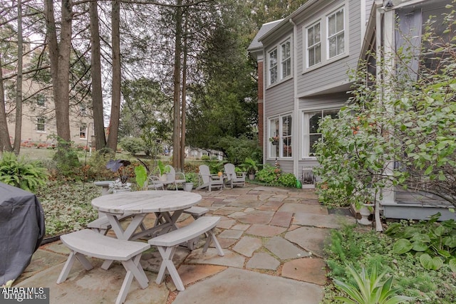 view of patio with grilling area