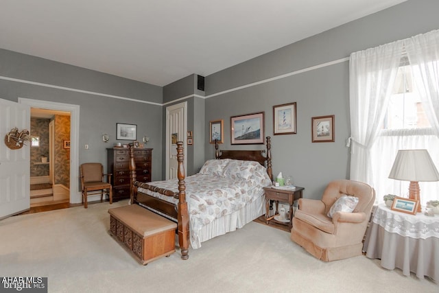 view of carpeted bedroom