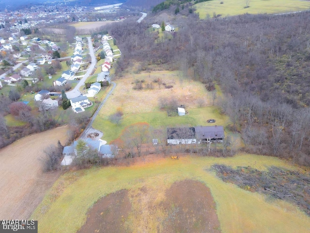 drone / aerial view with a rural view