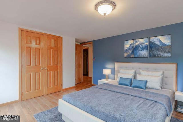 bedroom featuring hardwood / wood-style flooring