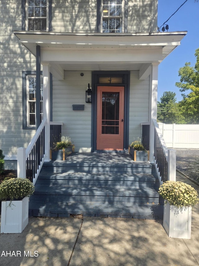 313 E John St, Bedford, PA 15522 - doorway to property with a porch