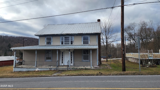 view of front of house featuring covered porch