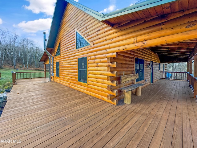 view of wooden terrace