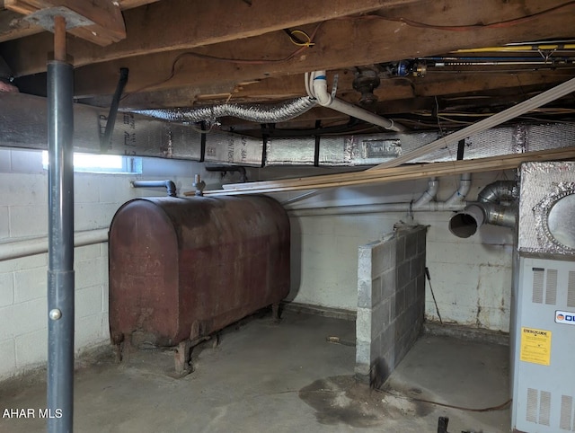 9802 Black Valley Rd, Everett, PA 15537 - basement featuring oil tank