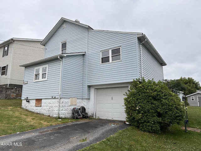 view of home's exterior with a garage