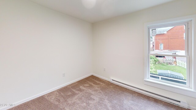 2602 W Chestnut Ave, Altoona, PA 16601 - spare room with a baseboard radiator and carpet floors
