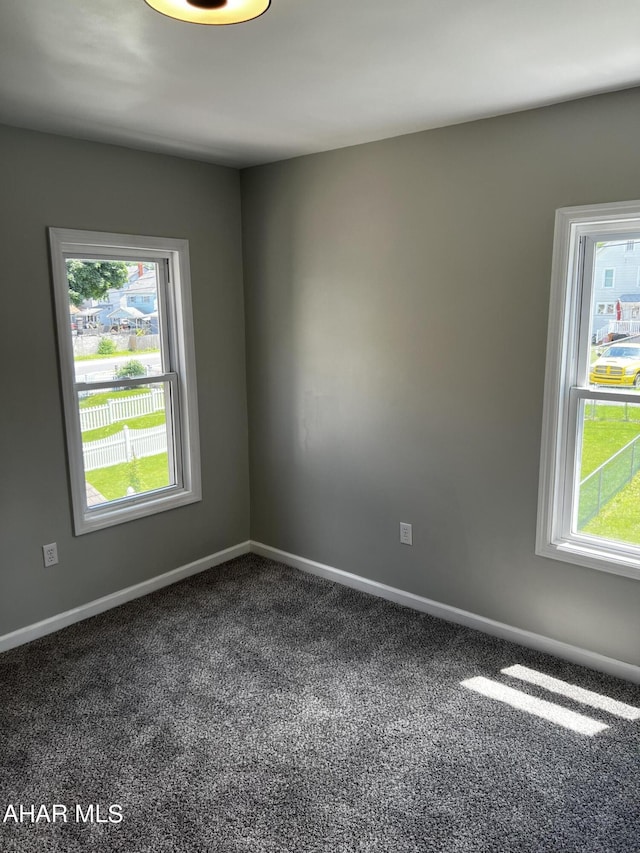 view of carpeted empty room