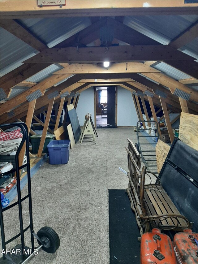 view of attic