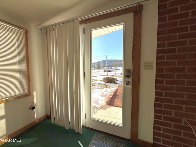 doorway with plenty of natural light