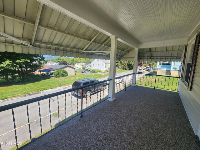 view of patio with a porch