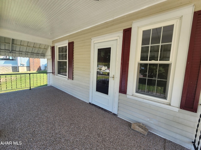 view of doorway to property