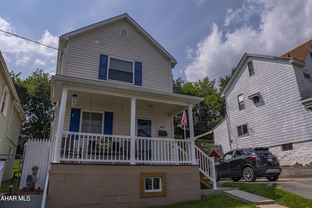1407 N 5th Ave, Altoona, PA 16601 - view of front facade with covered porch and stairs