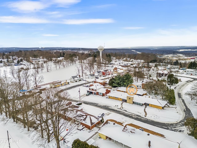 view of snowy aerial view