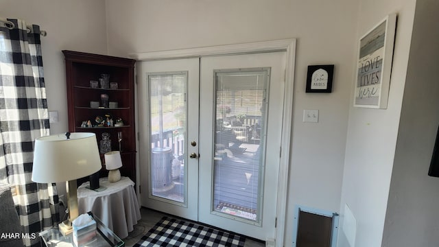 entryway with french doors