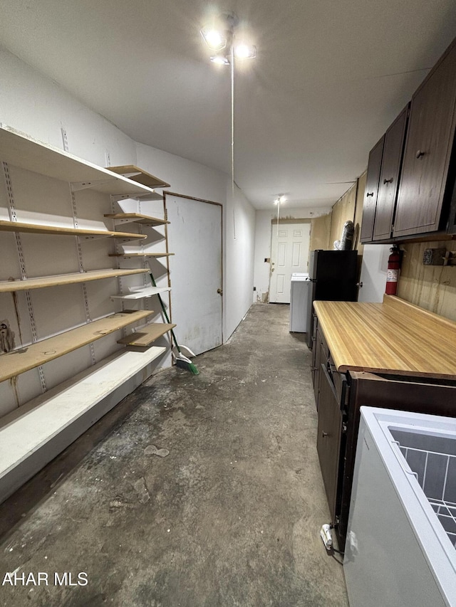 1413 17th Ave, Altoona, PA 16601 - below grade area with freestanding refrigerator