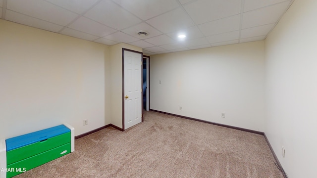 1647 Saint Francis Ln, Altoona, PA 16602 - carpeted empty room with baseboards and a drop ceiling