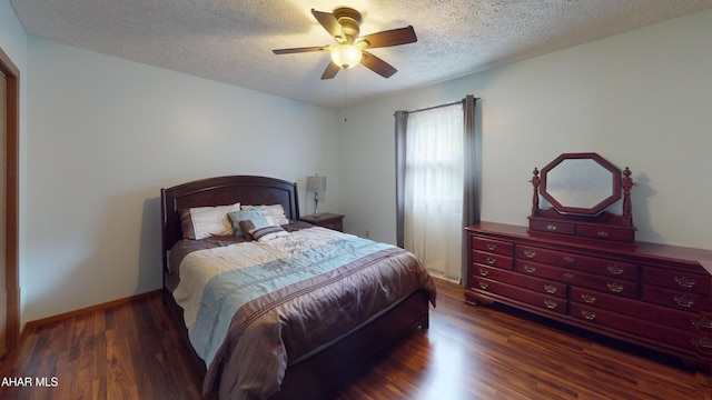 1647 Saint Francis Ln, Altoona, PA 16602 - bedroom with a textured ceiling, wood finished floors, and a ceiling fan