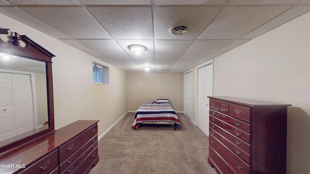 1647 Saint Francis Ln, Altoona, PA 16602 - bedroom with carpet floors and a paneled ceiling