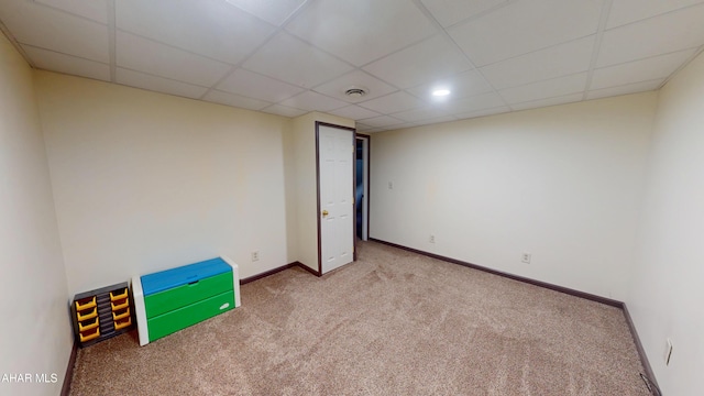 1647 Saint Francis Ln, Altoona, PA 16602 - empty room featuring carpet flooring and a paneled ceiling
