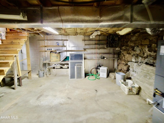 view of basement