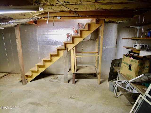 view of basement