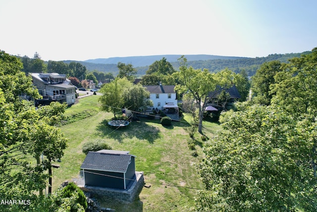 aerial view featuring a mountain view