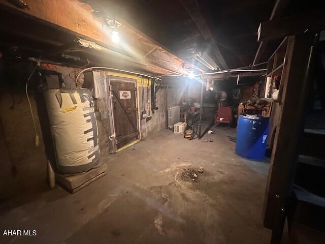193 Pavia Rd, Imler, PA 16655 - unfinished basement with water heater