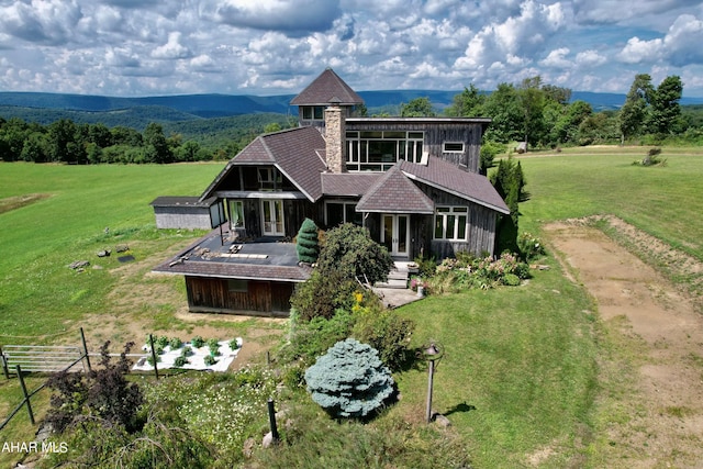 exterior space with a mountain view