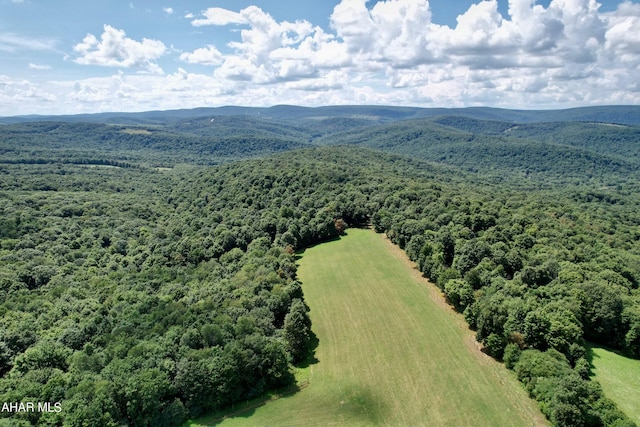 aerial view featuring a mountain view