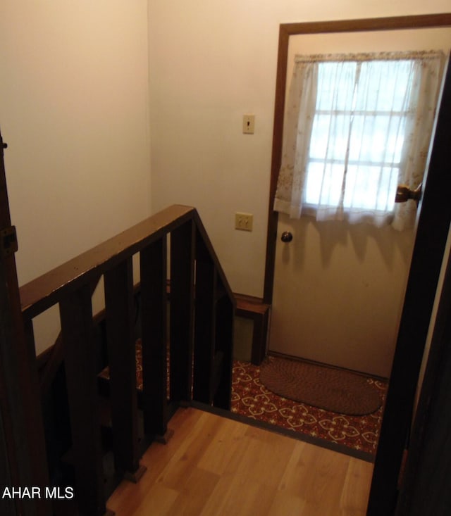 doorway to outside with light hardwood / wood-style flooring