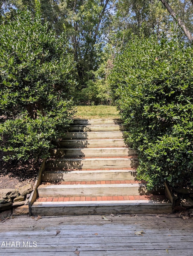 view of stairs